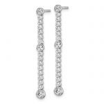 14K White Gold Lab Grown Diamond VS/SI GH, Post Dangle Earrings