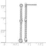 14K White Gold Lab Grown Diamond VS/SI GH, Post Dangle Earrings