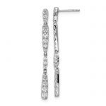 14K White Gold Lab Grown Diamond VS/SI GH, Post Dangle Earrings