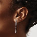 14K White Gold Lab Grown Diamond VS/SI GH, Post Dangle Earrings