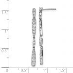 14K White Gold Lab Grown Diamond VS/SI GH, Post Dangle Earrings