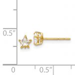 14k Madi K CZ 4mm Star Post Earrings