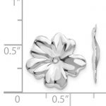 14k White Gold Floral Earring Jackets