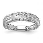 Leslie's 14K White Gold Mesh Tapered Stretch Ring