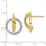 Diamond Fascination Diamond Mystique Sterling Silver 18K Gold-plated Diamond Post Earrings