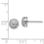 Sterling Silver Rhodium Diam. Post Earrings