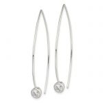 Sterling Silver CZ Threader Earrings