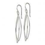 Sterling Silver Polished Double Marquise Shape Dangle Earrings