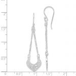 Sterling Silver Rhodium-plated Filigree Dangle Earrings