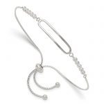 Sterling Silver with CZ Adjustable Bracelet