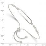 Sterling Silver with CZ Adjustable Bracelet