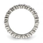 Sterling Silver Rhodium-plated CZ Eternity Band