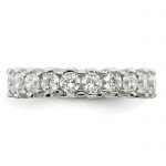 Sterling Silver Rhodium-plated CZ Eternity Band