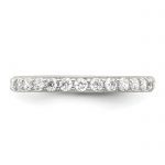 Sterling Silver Rhodium-plated CZ Ring