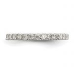 Sterling Silver Rhodium-plated CZ Ring