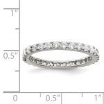 Sterling Silver Rhodium-plated CZ Ring