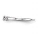 Sterling Silver Rhodium-plated 5-stone Bezel Set CZ Ring