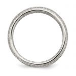 Sterling Silver Rhodium-plated Baguette and Round CZ Eternity Ring