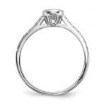 Sterling Silver Rhodium-plated CZ 3-Ring Set