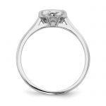 Sterling Silver Rhodium-plated CZ 3-Ring Set