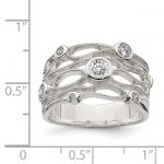 Sterling Silver Fancy CZ Ring