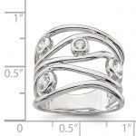 Sterling Silver Fancy CZ Ring