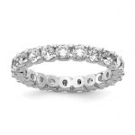 Sterling Shimmer Sterling Silver Rhodium-plated 20 Stone CZ Eternity Band