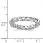 Sterling Shimmer Sterling Silver Rhodium-plated 20 Stone CZ Eternity Band