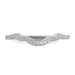 Sterling Silver Rhodium plated 2 piece CZ Bridal Ring Set