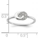 Sterling Silver E-coated CZ Ring