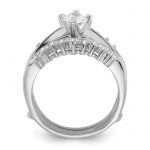 Sterling Silver Rhodium-plated CZ Ring Set