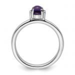 Sterling Silver Stackable Expressions Polished Amethyst Ring