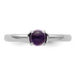 Sterling Silver Stackable Expressions Polished Amethyst Ring