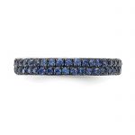 Sterling Silver Stackable Expressions Polished Created Sapphire Ring