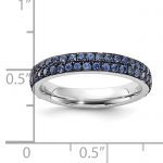 Sterling Silver Stackable Expressions Polished Created Sapphire Ring