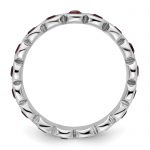 Sterling Silver Stackable Expressions January Swarovski Ring