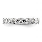 Sterling Silver Stackable Expressions April Swarovski Ring