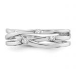 White Ice Sterling Silver Rhodium-plated Diamond Ring