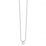 White Ice Sterling Silver Rhodium-plated 18 Inch Diamond Teardrop Necklace with 2 Inch Extender