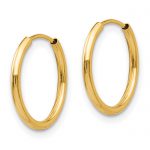 14k Madi K Polished Endless Hoop 3 Pair Earring Set