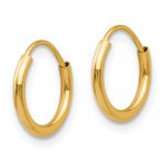 14k Madi K Polished Endless Hoop 3 Pair Earring Set