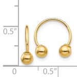 14k Madi K Open Hoop Beaded Earrings