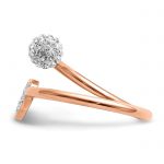 Chisel Stainless Steel Polished Rose IP-plated with Preciosa Crystal Heart Ring