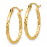 14k Twist Polished Hoop Earring