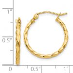 14k Twist Polished Hoop Earring