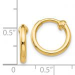 14k Non-Pierced Hoop Earrings