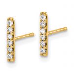 14k Diamond Bar Earrings