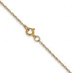 14K 18 inch Carded .6mm Cable Rope with Spring Ring Clasp Chain