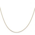 14K 18 inch .5mm Box with Spring Ring Clasp Chain