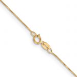 14K 18 inch .5mm Box with Spring Ring Clasp Chain